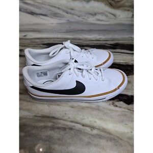 Nike Court Legacy boys 6Y (GS) Lift Low White/ black-Desert ochre NWOB